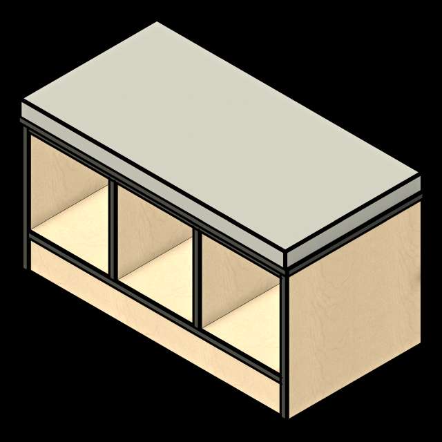 SSG Shelving Modular Book Bench Single Sided