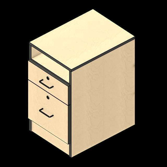  SSG Cabinet Under Desk LAM Opening 1 Drawer 1 File Drawer