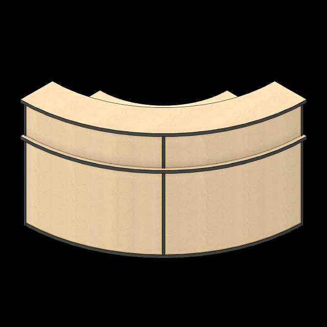 SSG Desk Circulation Curved LAM Back