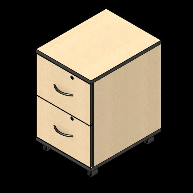 SSG Desk Circulation Inline Mobile LAM 2 File Drawers