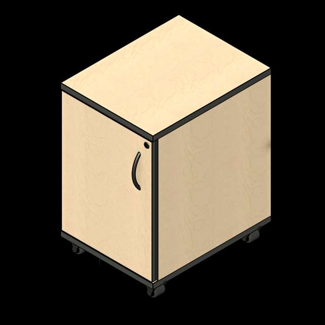 SSG Desk Circulation Inline Mobile LAM 1 Door Left Hinged
