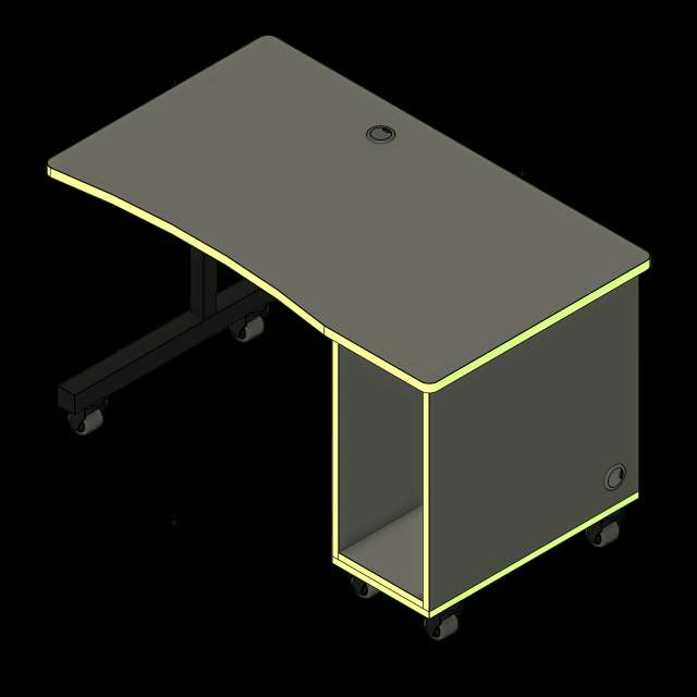  SSG Desk Student ESport Mobile LAM 482830 Square Casters