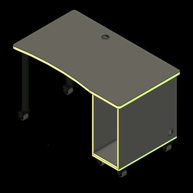  SSG Desk Student ESport Mobile LAM 482830 Round Casters