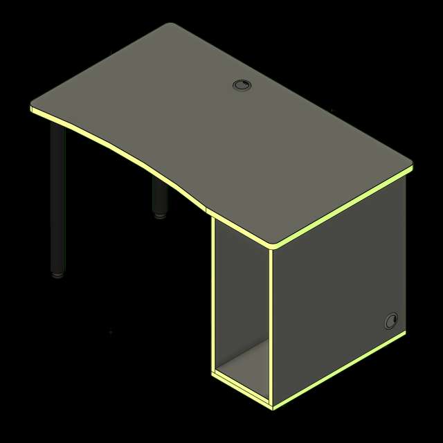  SSG Desk Student ESport Mobile LAM 482830 Round Glides