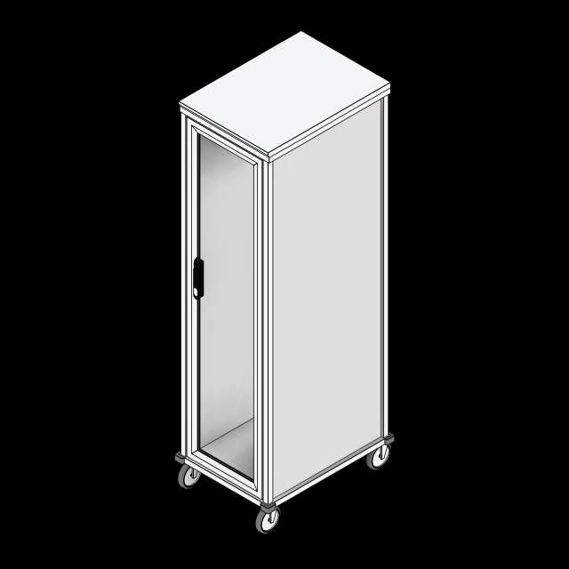 SSG Cart Medical Supply ALU Glass Door