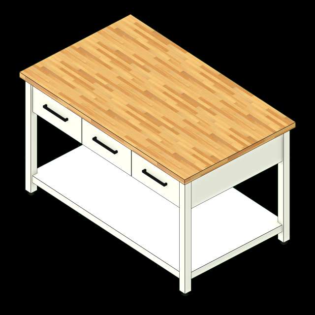 SSG Cart Kitchen Island LAM 603636 Glides Open