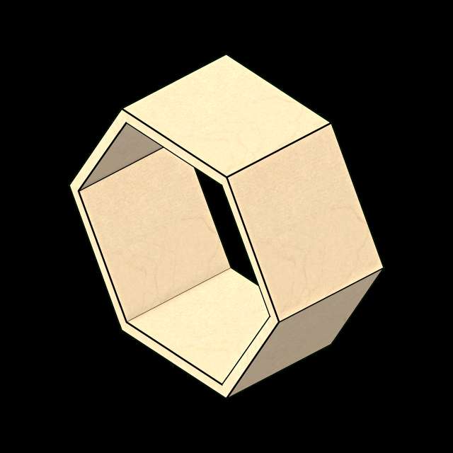  SSG Shelving Hexagon Wall Mounted LAM 18W 8D