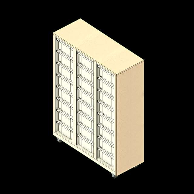  SSG Shelving 4 Post Mobile Totes PCS 451864 06 Inch Tote