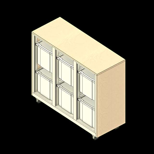  SSG Shelving 4 Post Mobile Totes PCS 451840 12 Inch Tote