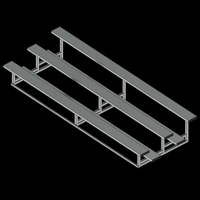  SSG Bleacher Indoor Outdoor SST 15 Feet 3 Tier