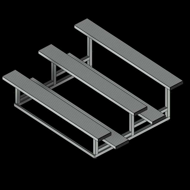  SSG Bleacher Indoor Outdoor SST 7 Feet 3 Tier