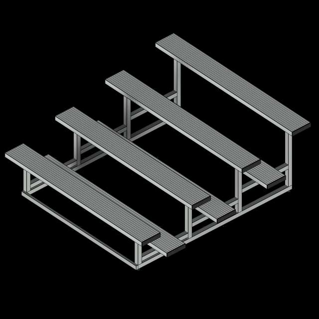  SSG Bleacher Indoor Outdoor SST 7 Feet 4 Tier