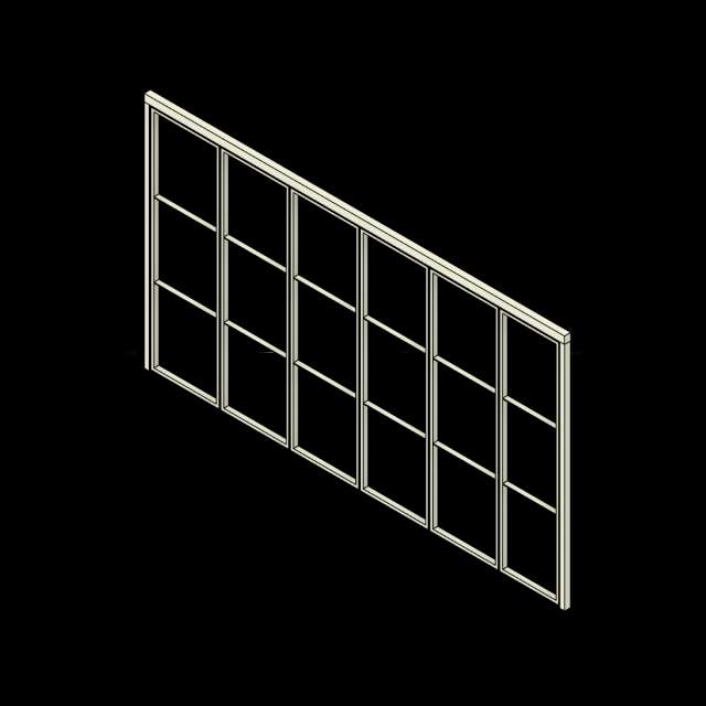  SSG Wall Moveable Glass Continuous Hinge PCA Internal Muntins