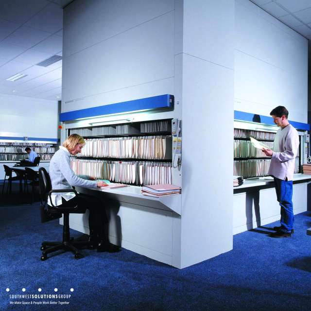  PCS Vertical Electric Carousel File Sitting and Standing Office Application