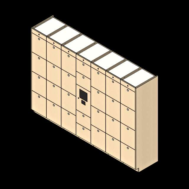  SSG Locker Smart Parcel 28 Openings 7 Columns PCS