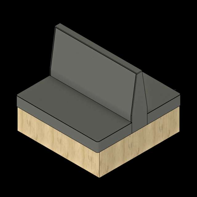  SSG Booth Modular Straight Double VNY Solid Base