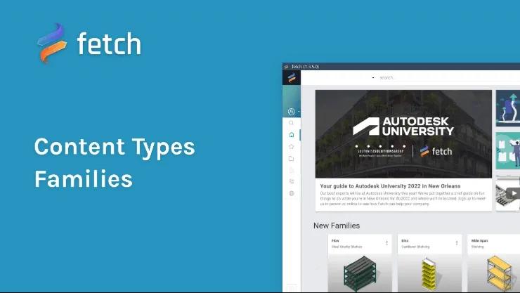 image of the fetch app with title Content Types