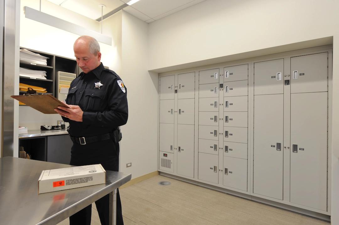 Image of Police lockers that respeasent public safety solutions