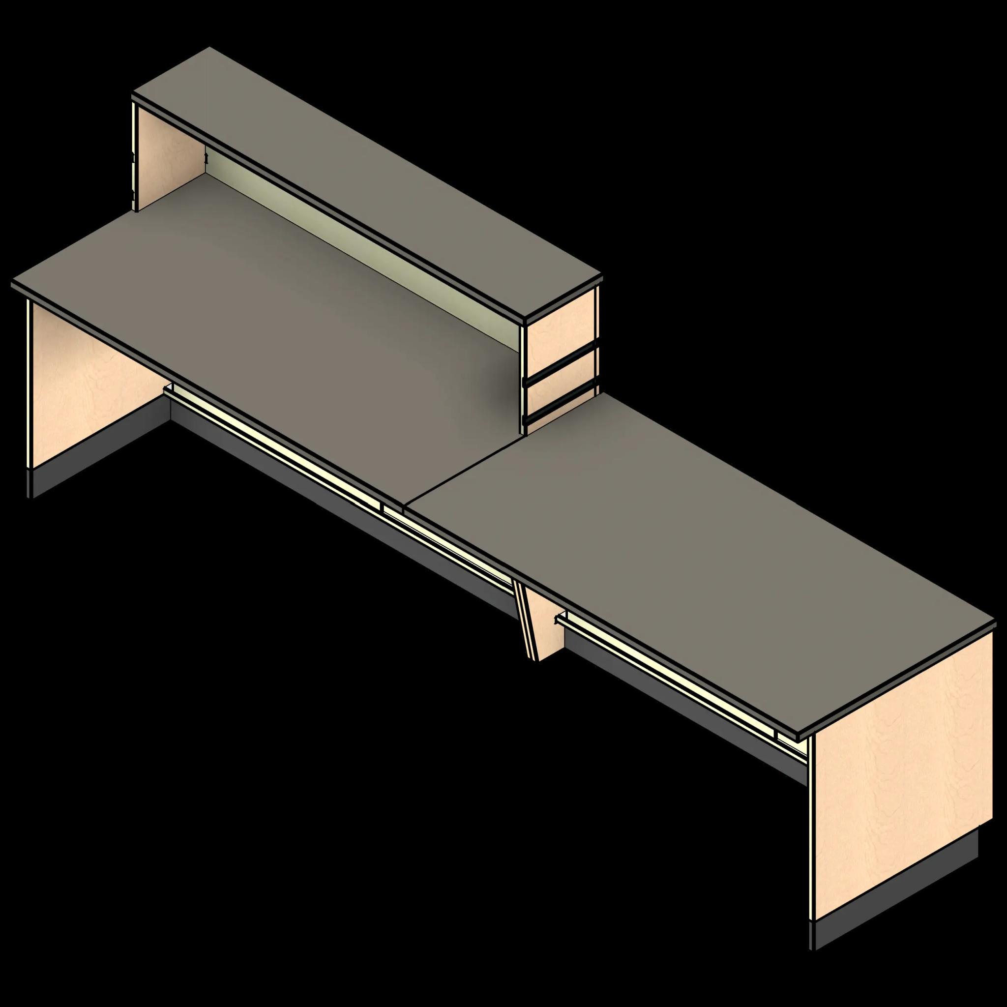 SSG Reception Desk Straight LAM Sample System