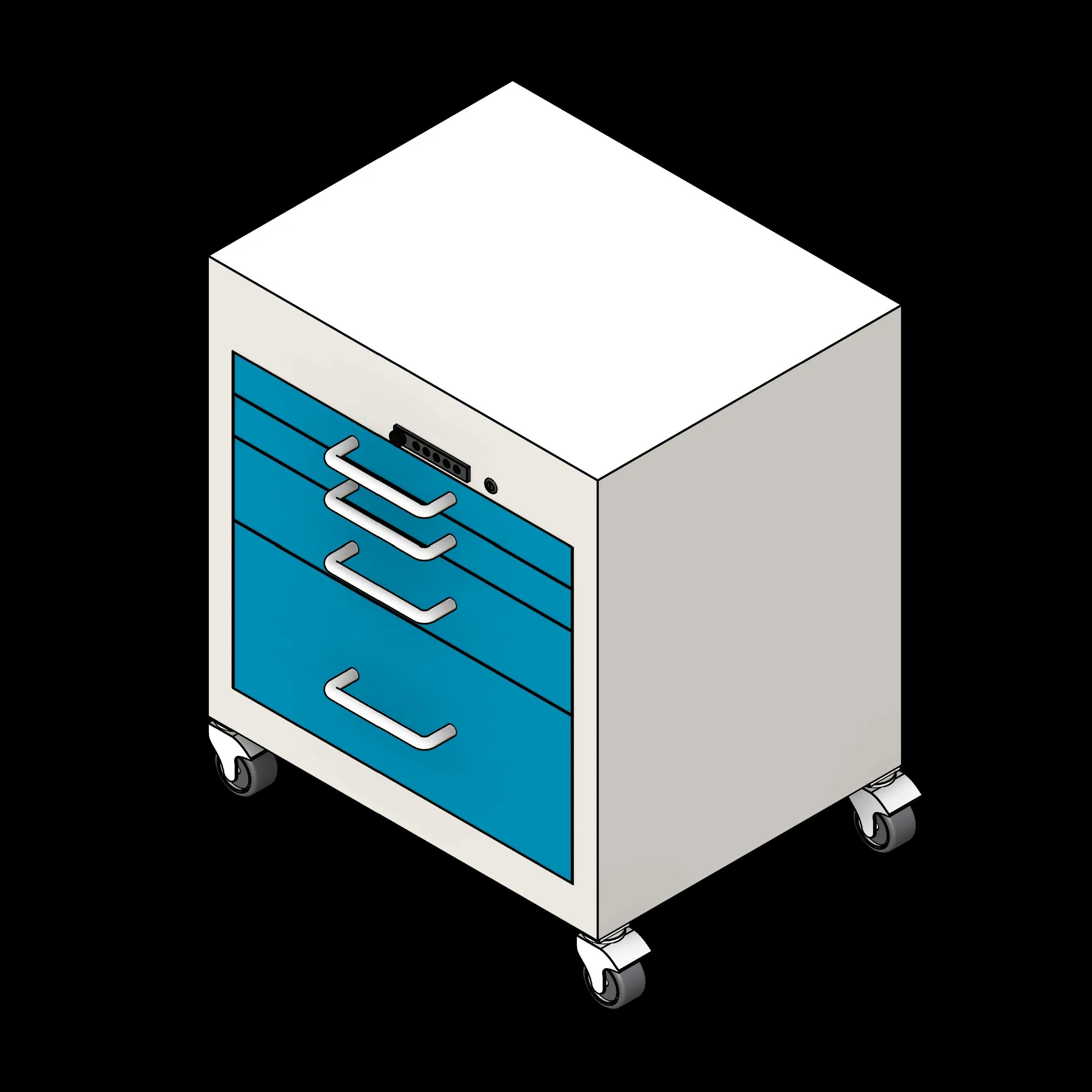 SSG Medical Cart Standard PCS 39 Inch 4 Drawer
