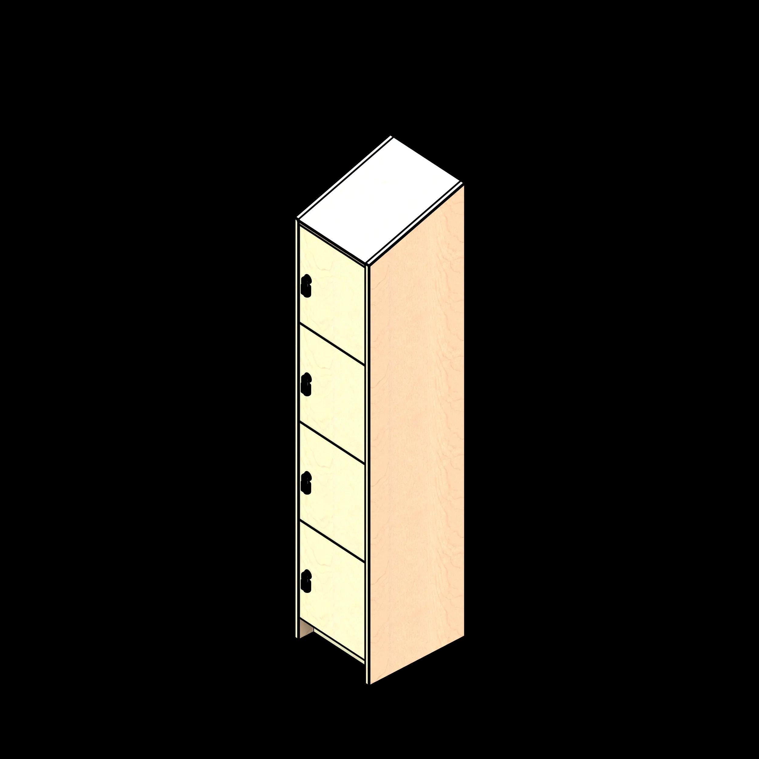  SSG Locker Multi Door LAM Angled Top Left Right Panels 3 Door