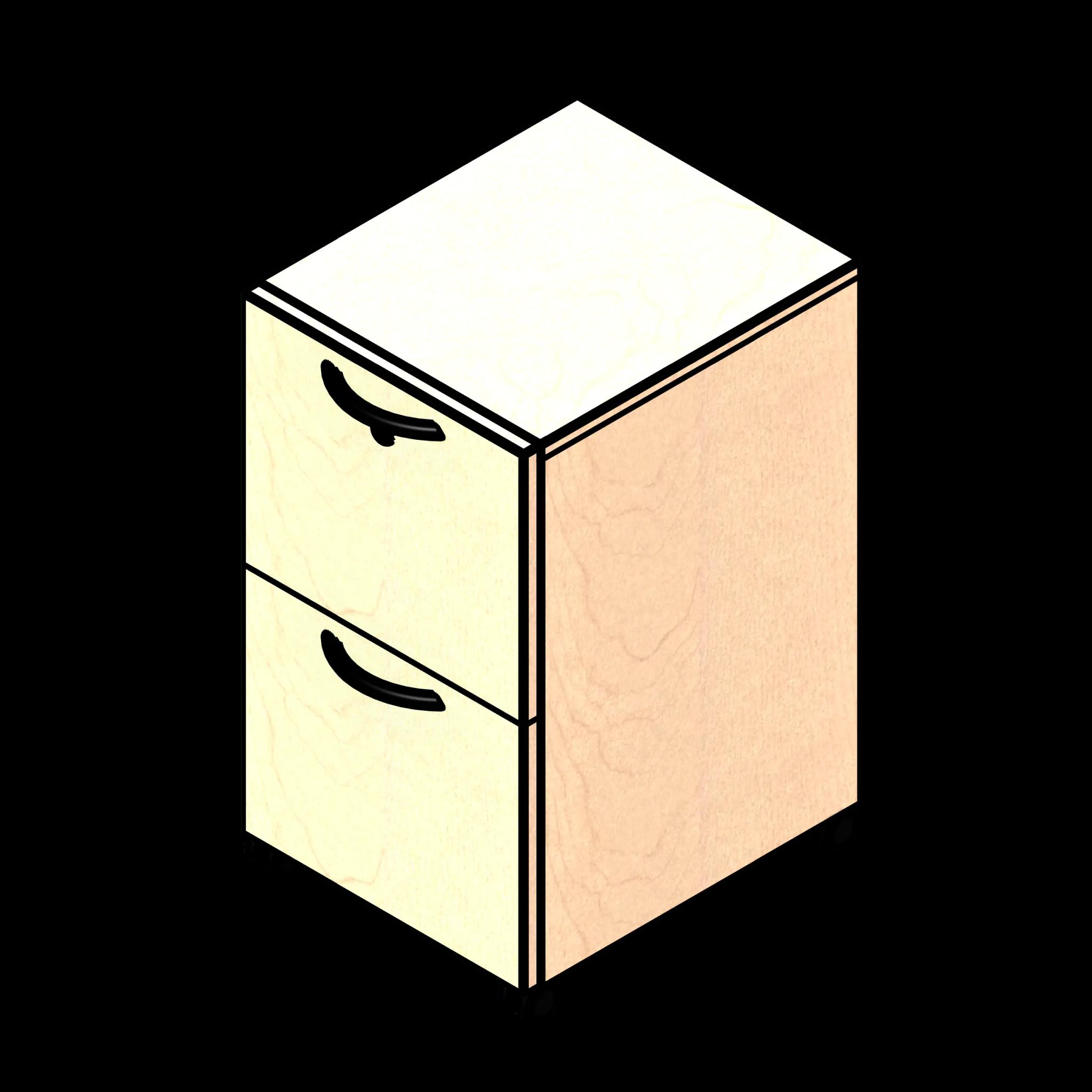 SSG Cabinet Pedestal Drawer Box File LAM 2 Drawer