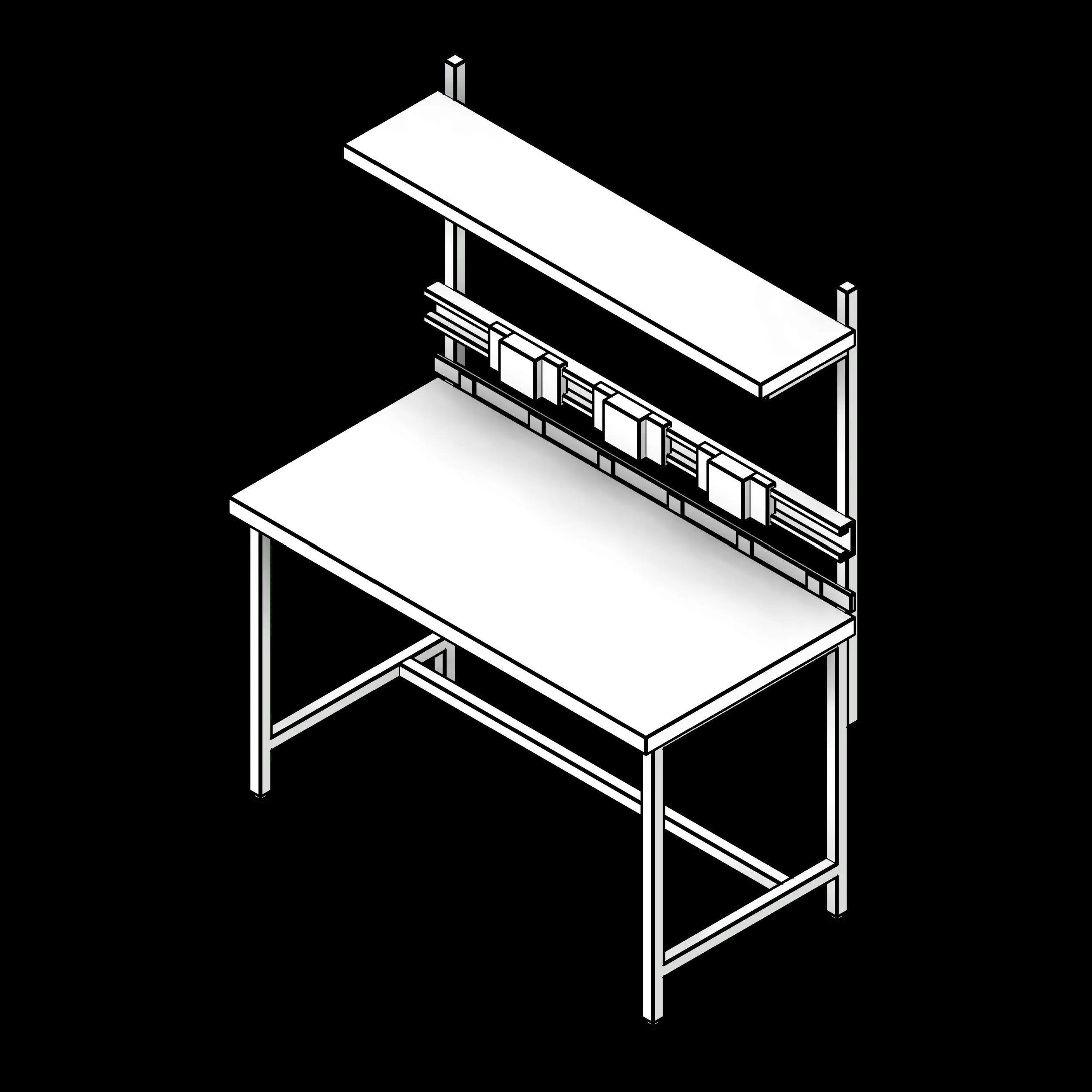 SSG Computer Workbench PCS Shelf mMnitor Mount Power Bar Glides