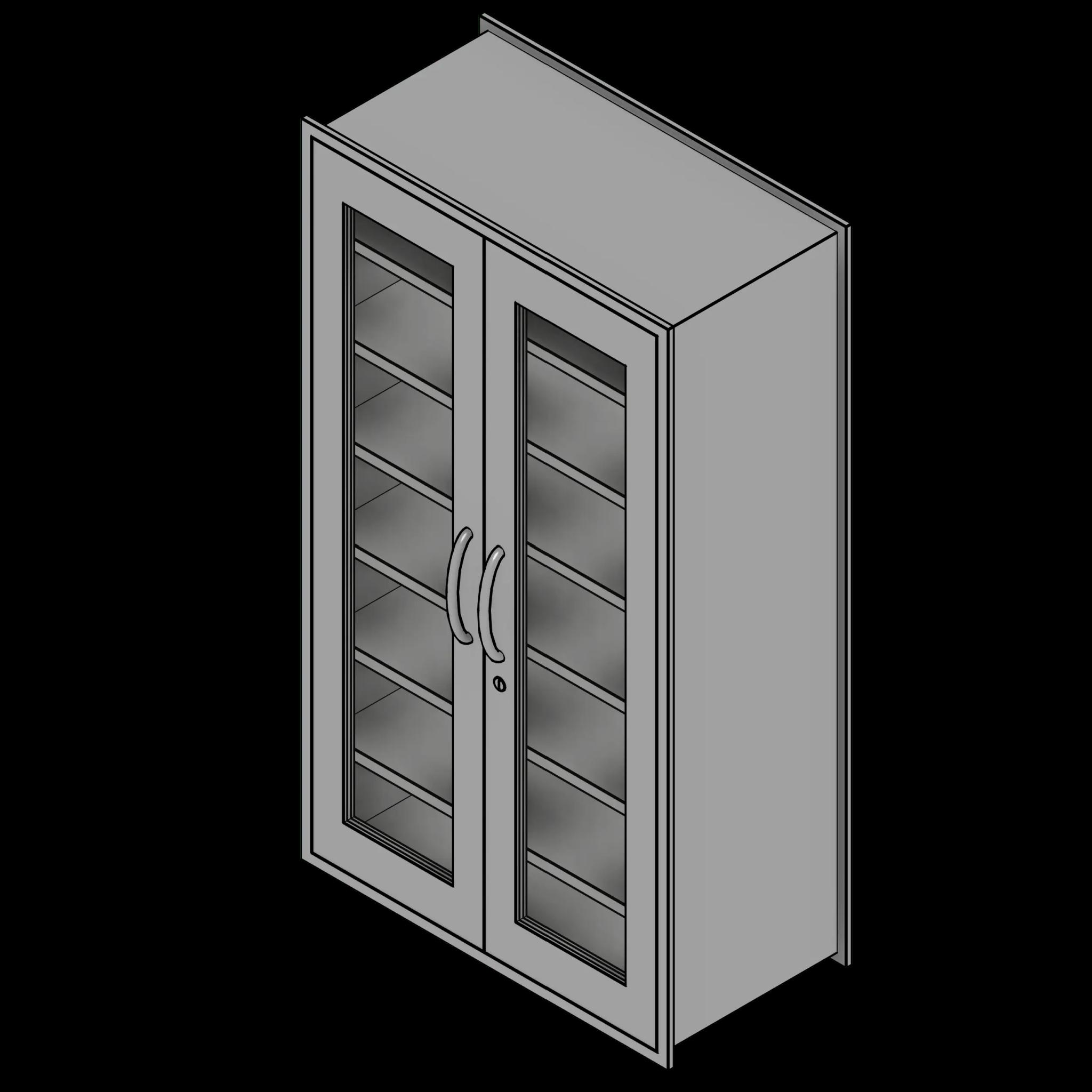 SSG Cabinet Wall Recessed Pass-Thru SST 36x24x63 Glass Door
