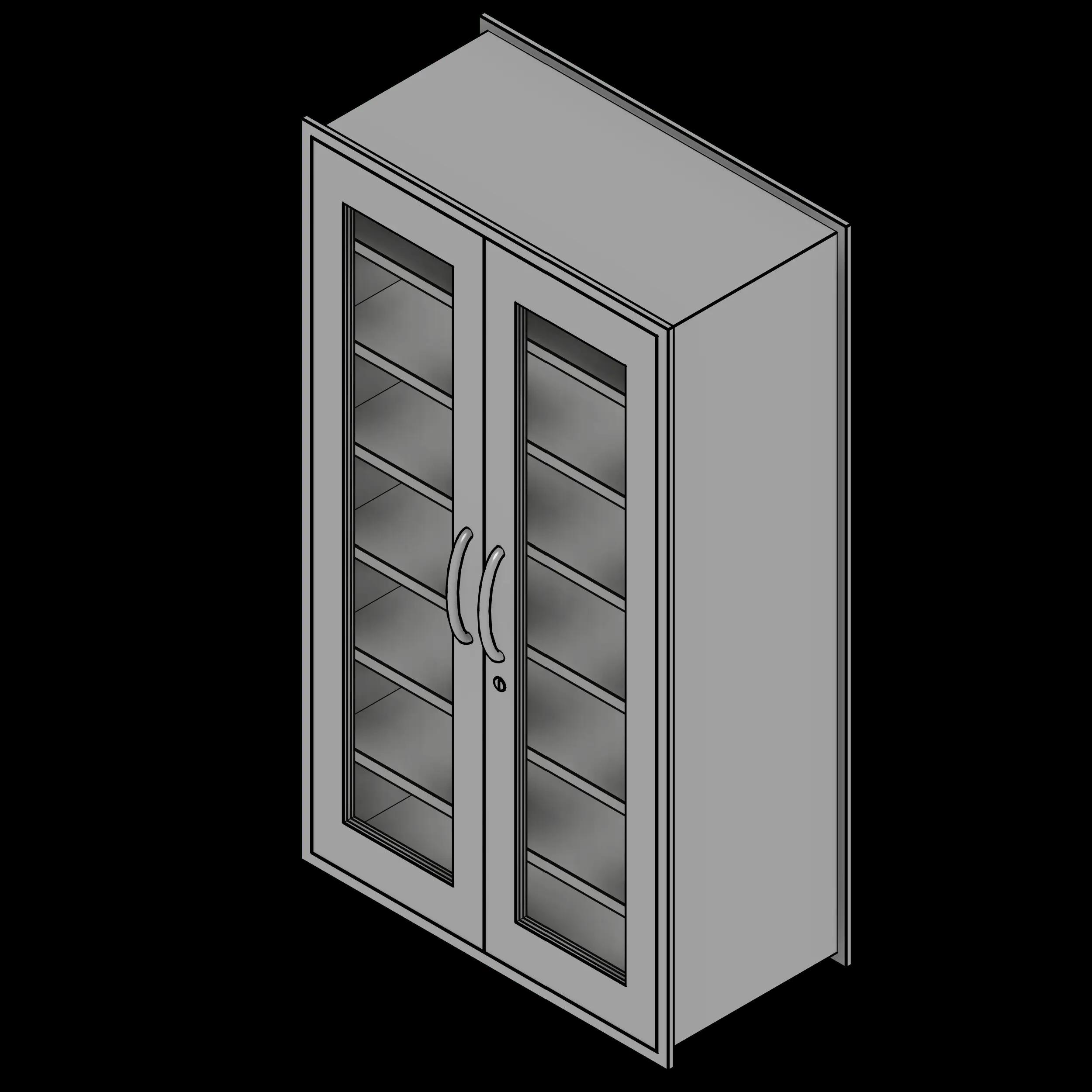 SSG Cabinet Wall Recessed Pass-Thru SST 36x24x63 Glass Door