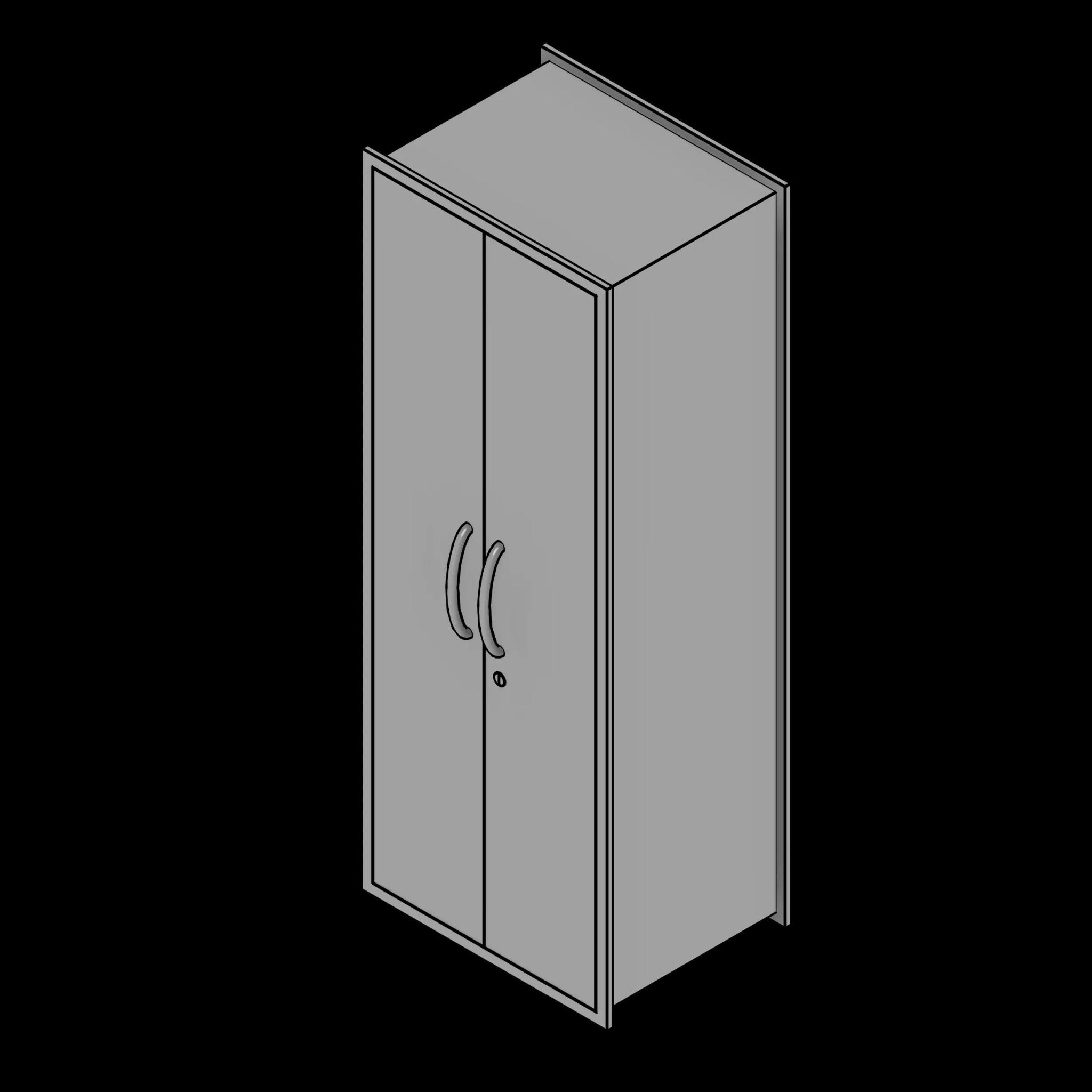 SSG Cabinet Wall Recessed Pass-Thru SST 24x24x63 Solid Door