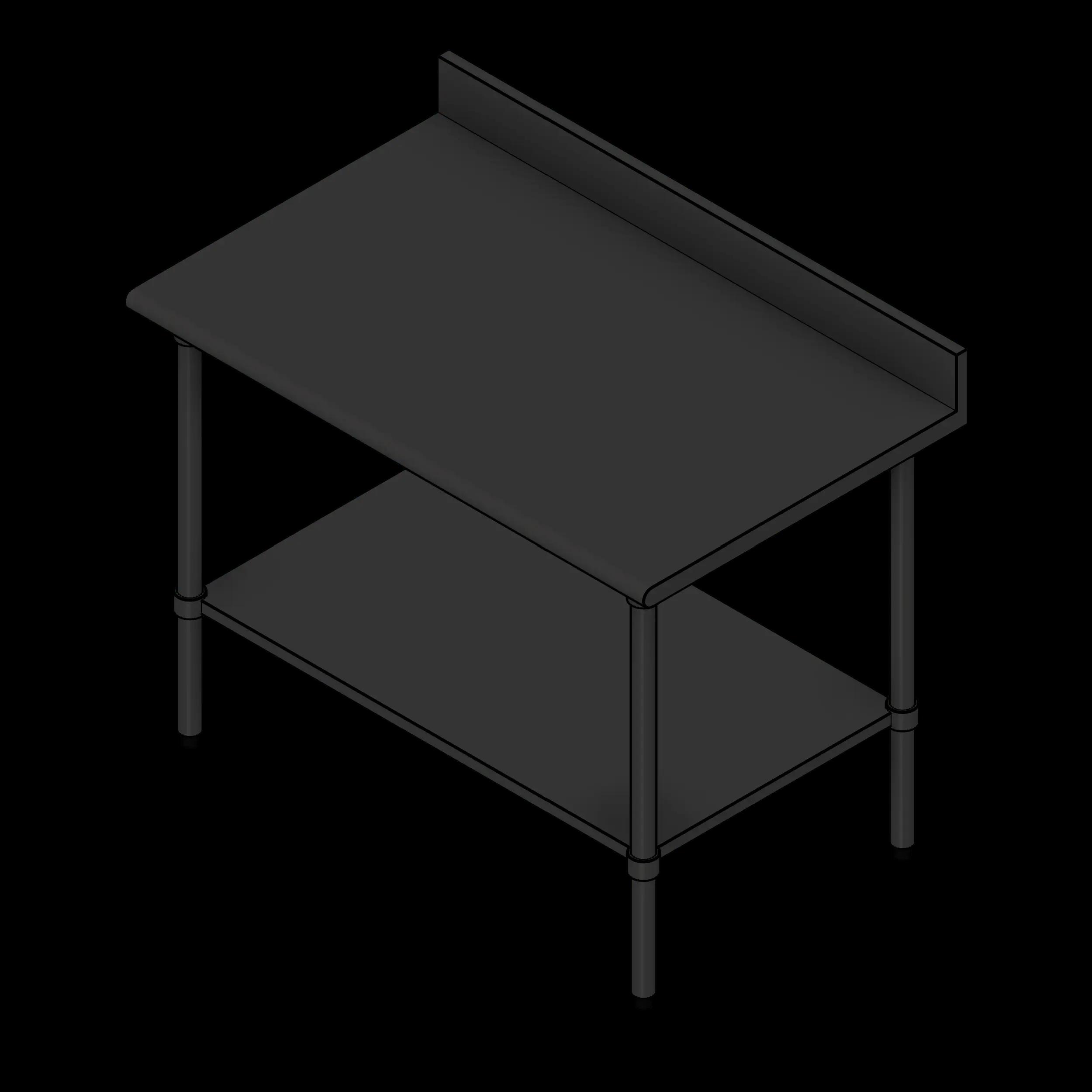  SSG Table SST 48x30x36 Backsplash Shelf