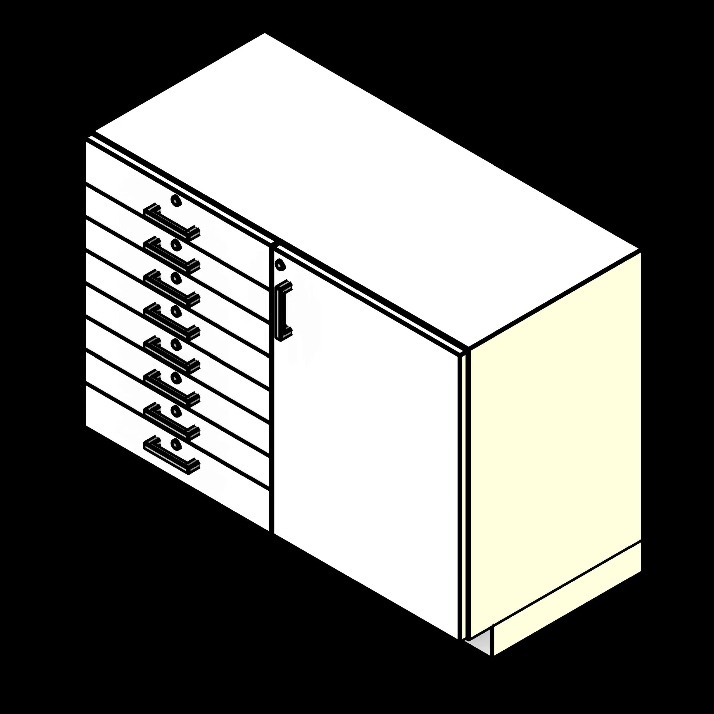 SSG Cabinet Lab Base Door Stack Drawers PCS Right Door 8 Drawers Overlay