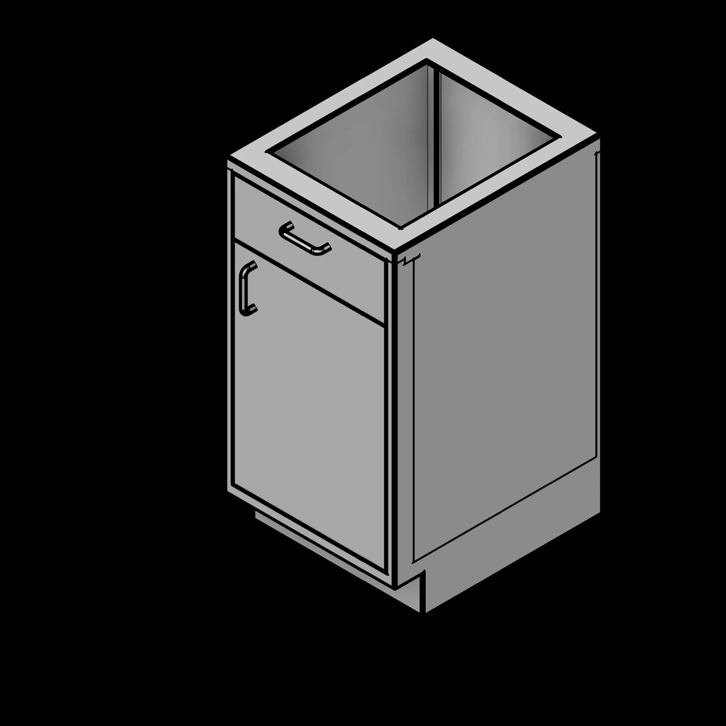  SSG Cabinet Base 1 Door 1 Drawer SST Right Hinge Solid Door