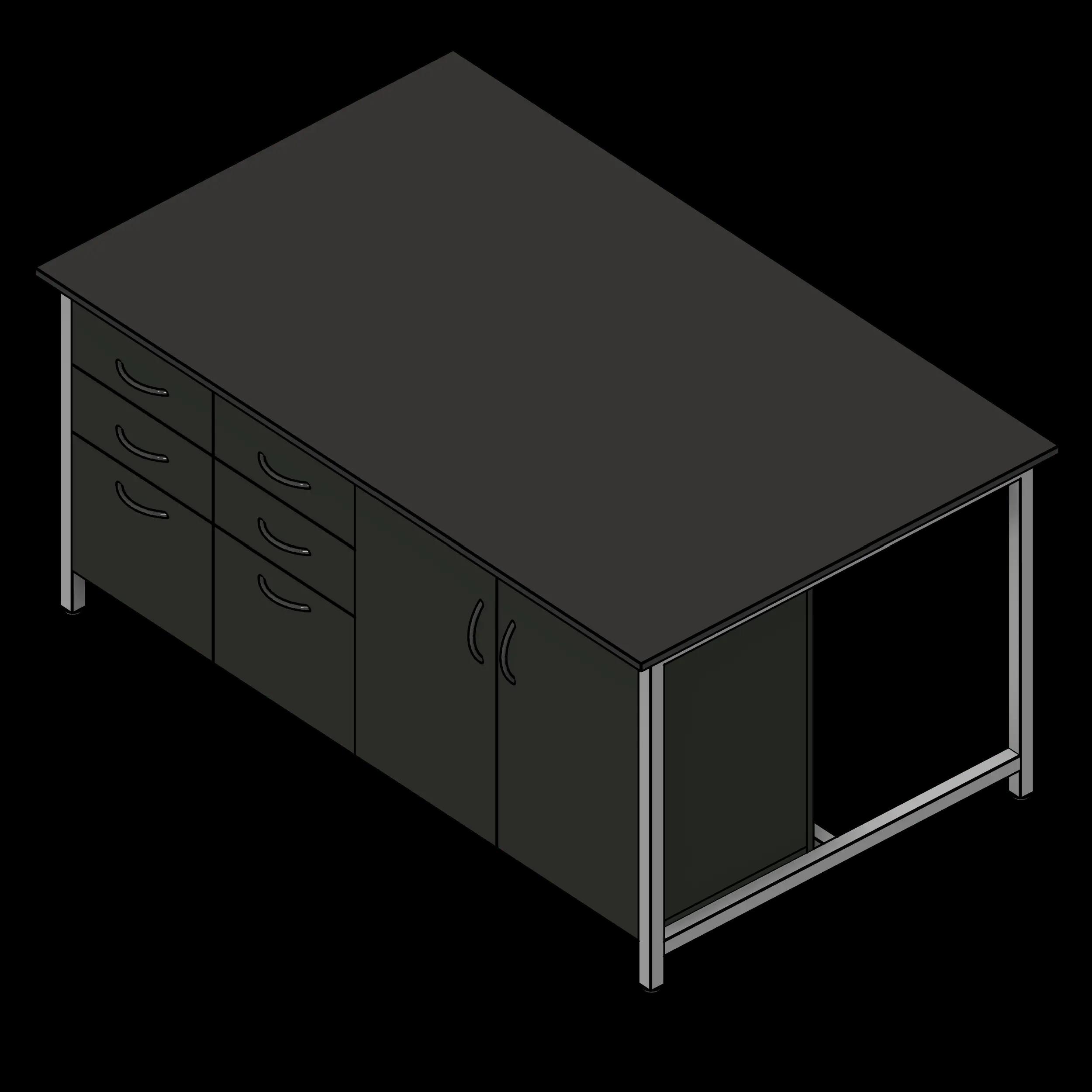  SSG Workstation Basic PCS 76x48x36 Stainless Cabinets