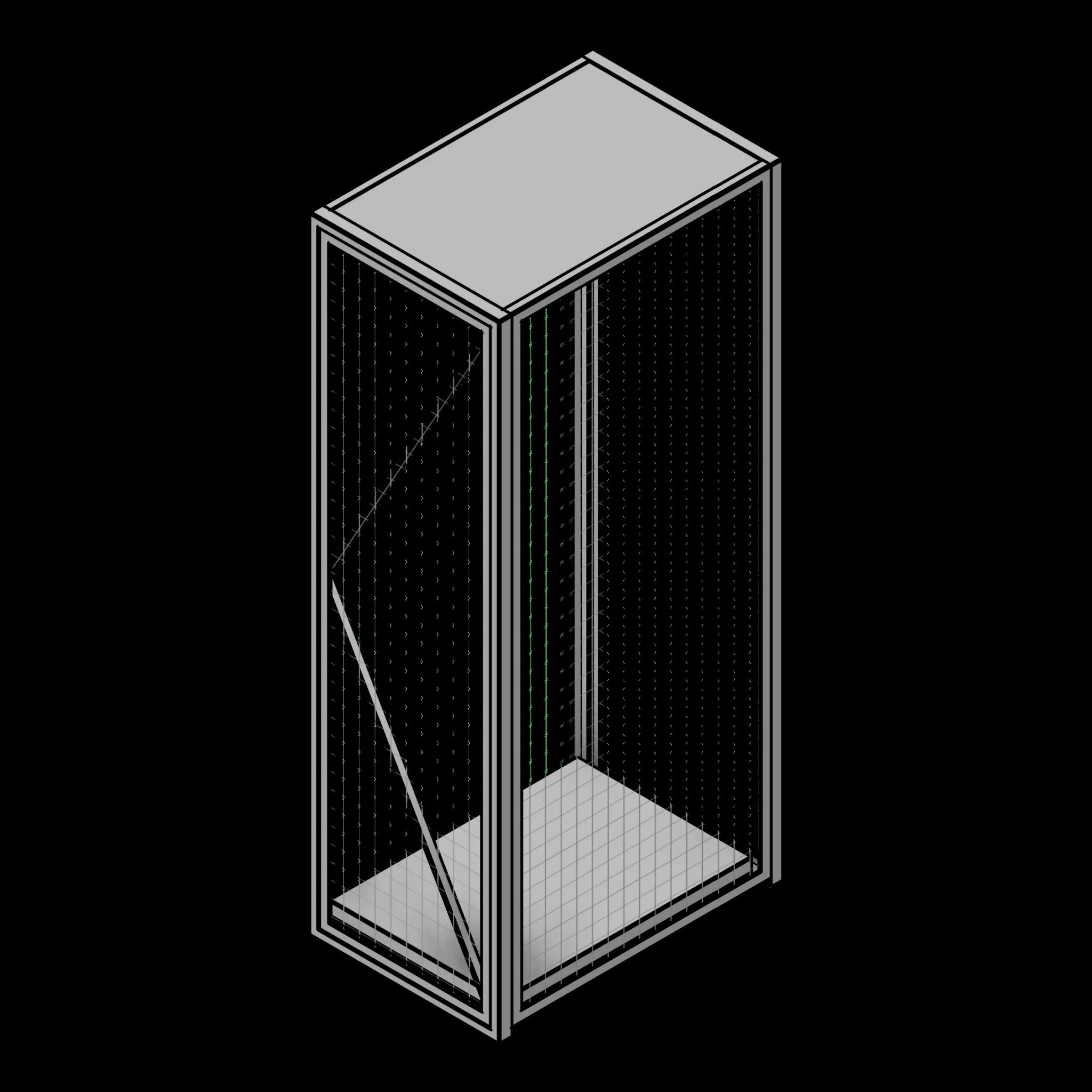 SSG Locker Tiered Wire Pass-Through PWR 1 Tier