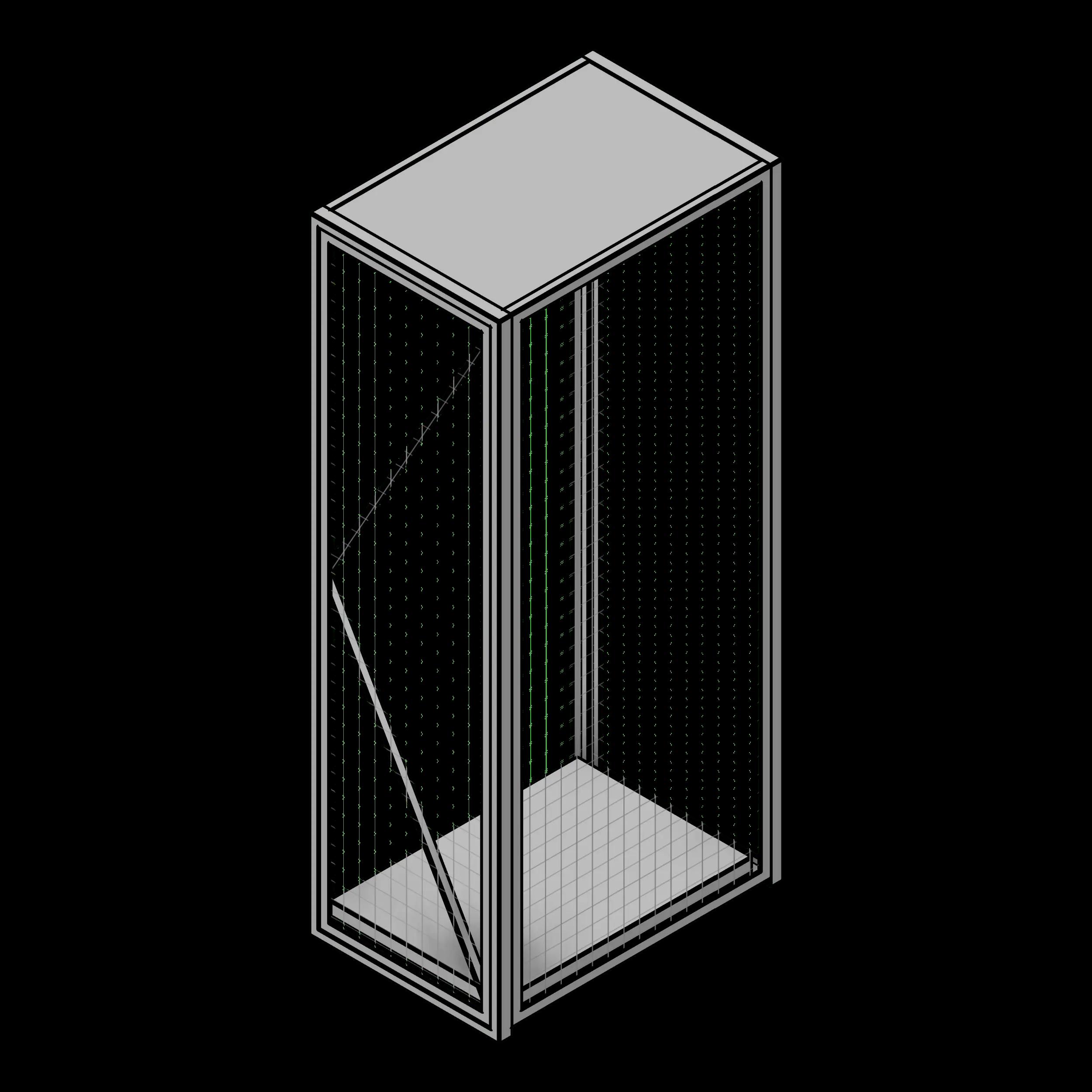 SSG Locker Tiered Wire Pass-Through PWR 1 Tier