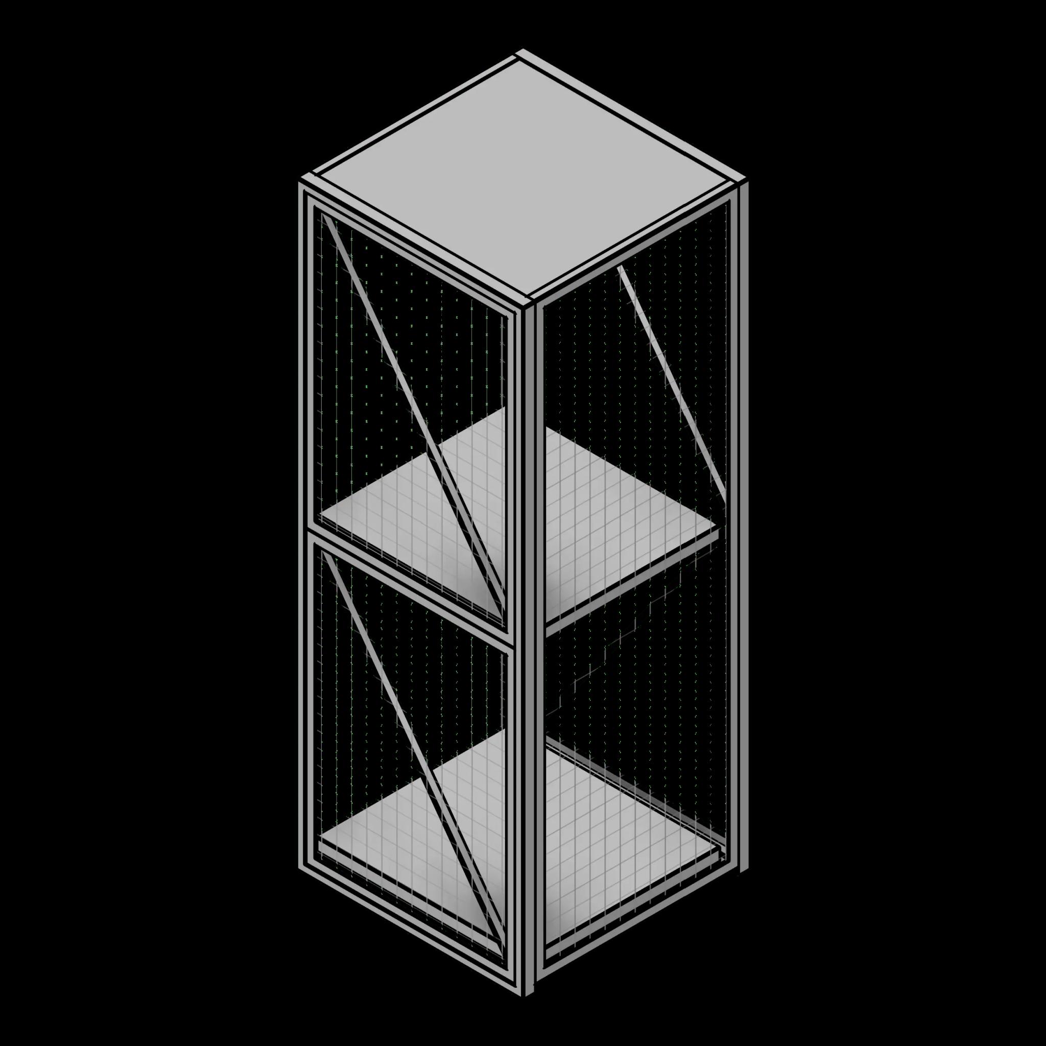 SSG Locker Tiered Wire Pass-Through PWR 2 Tier