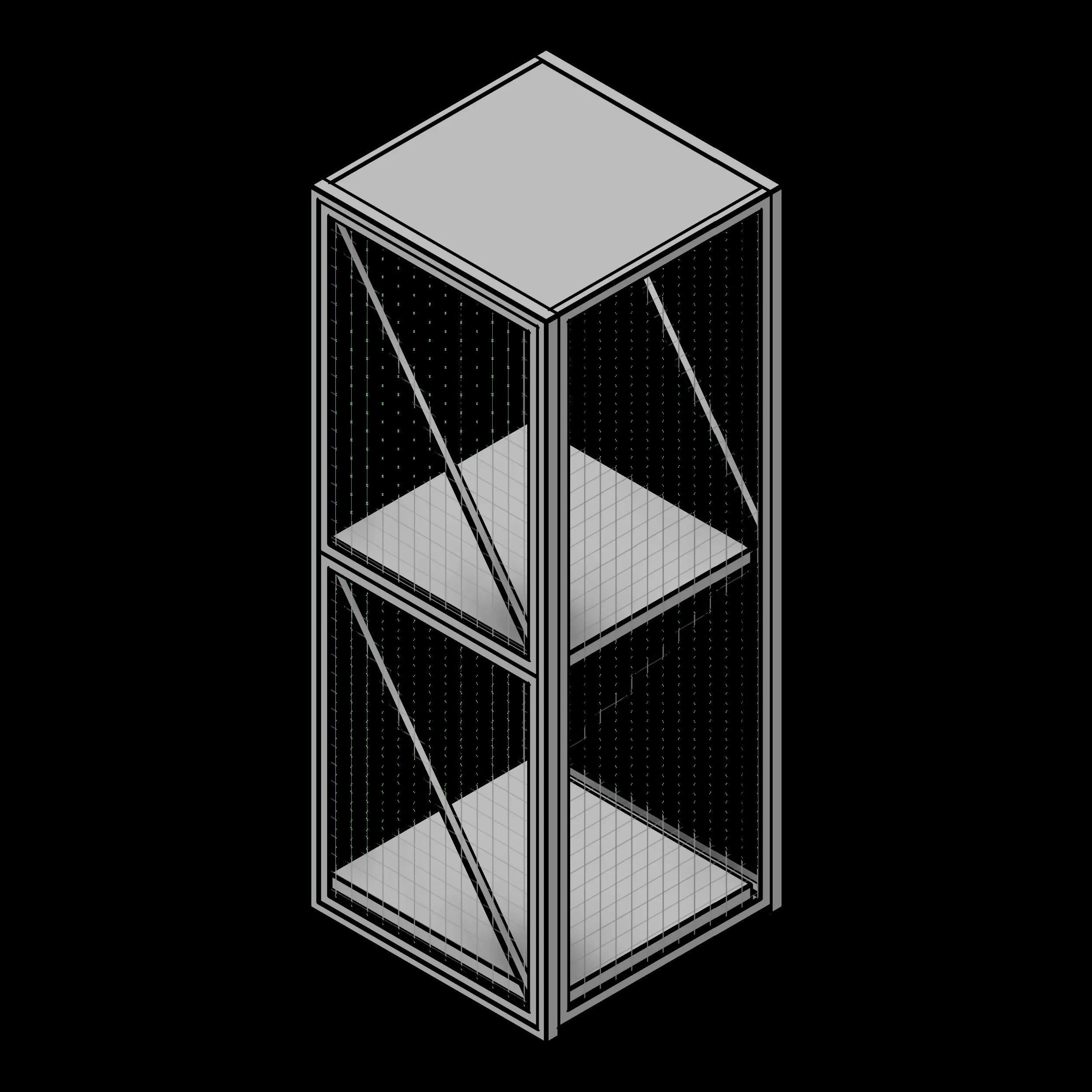 SSG Locker Tiered Wire Pass-Through PWR 2 Tier