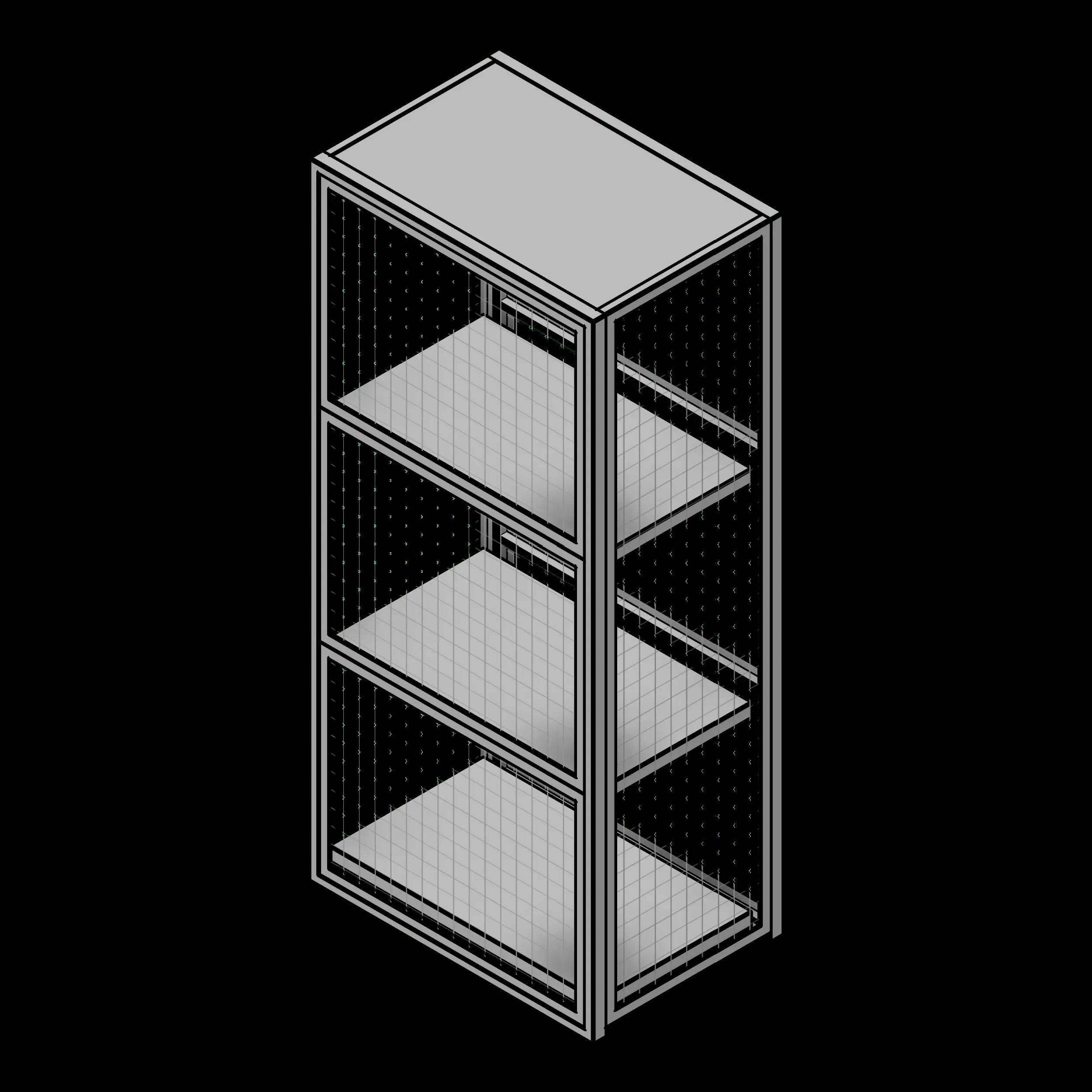 SSG Locker Tiered Wire Pass-Through PWR 3 Tier