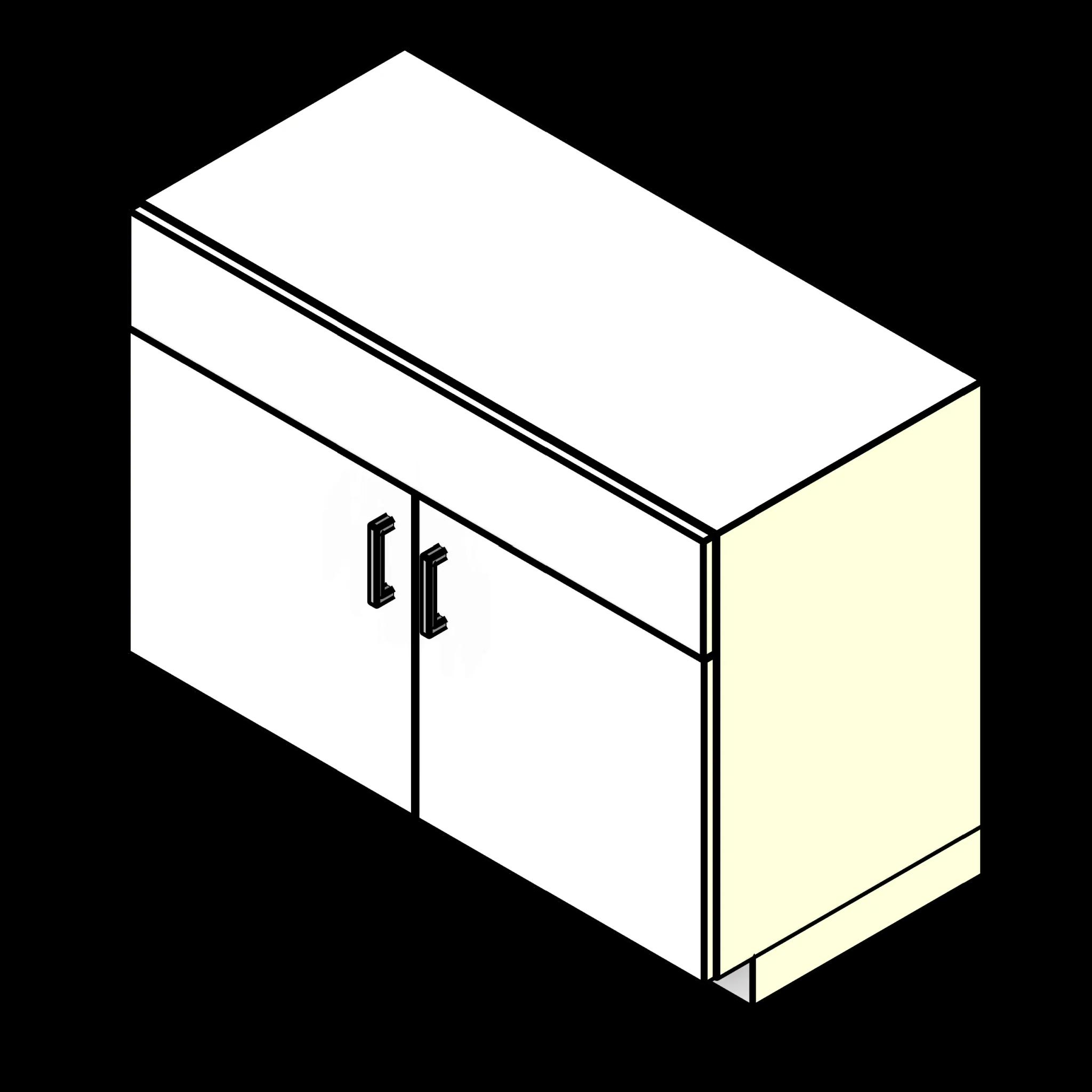  SSG Cabinet Lab Base Fume Hood PCS 2 Door Overlay