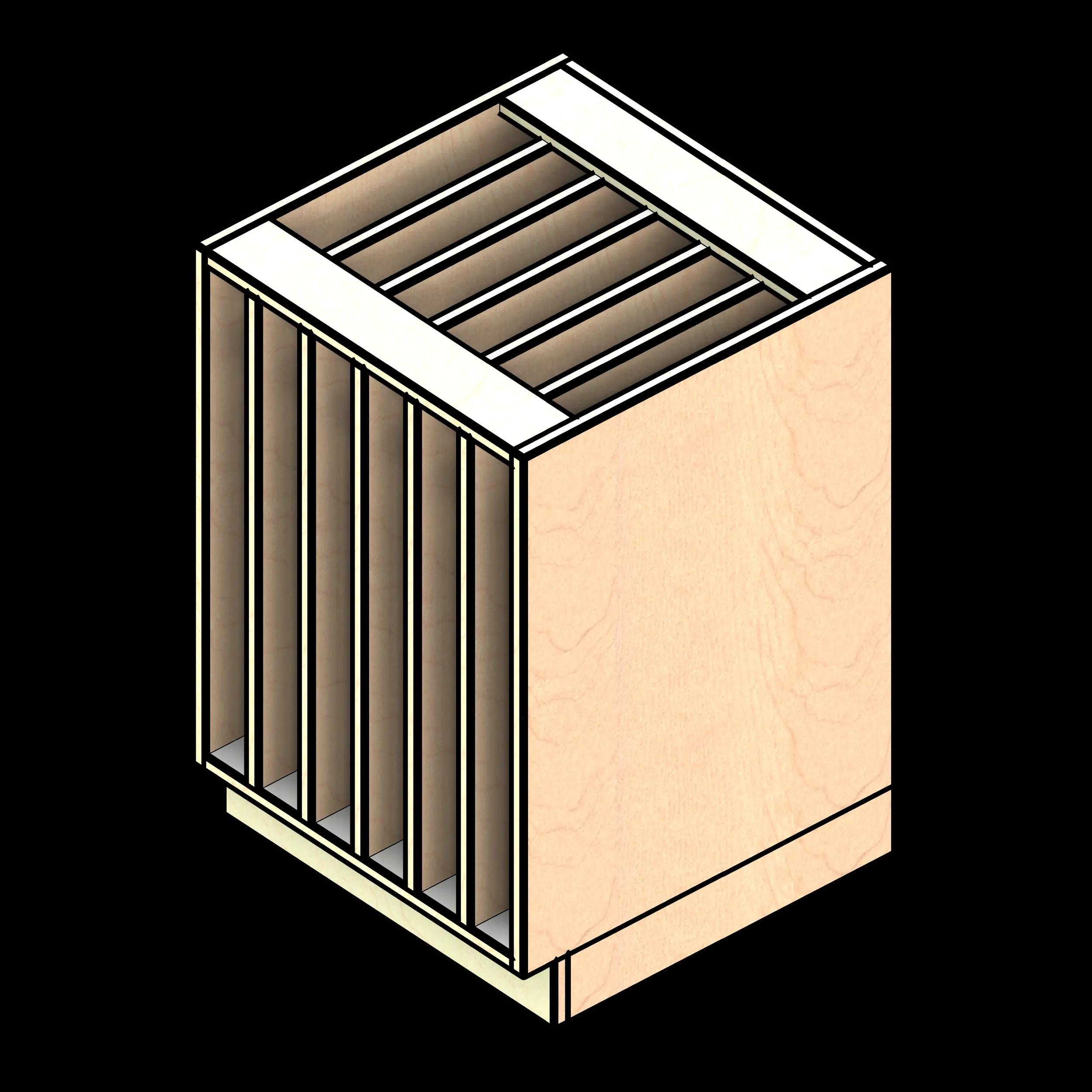 SSG Cabinet Base Vertical Slots LAM