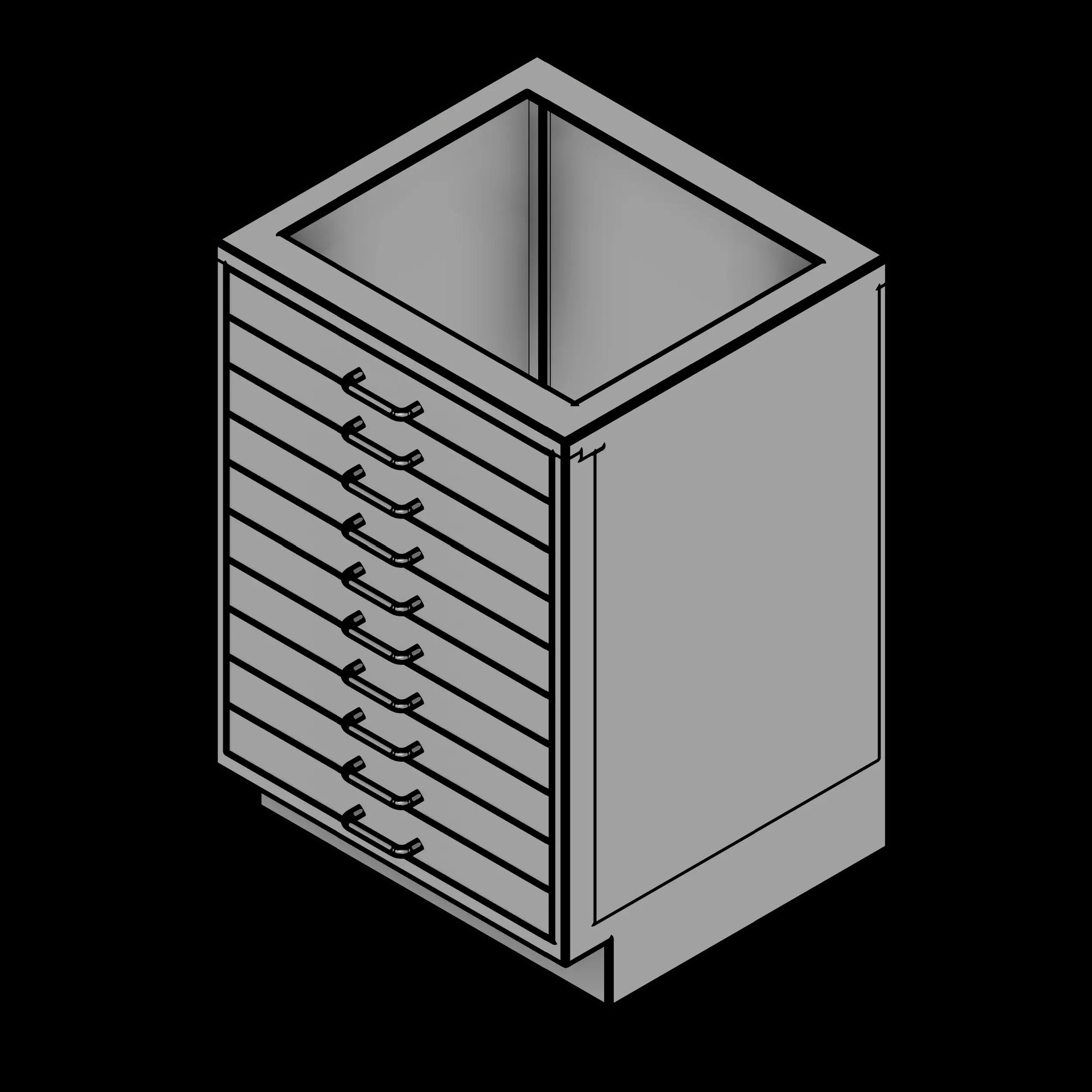  SSG Cabinet Base Drawer Bank SST 10 Drawers