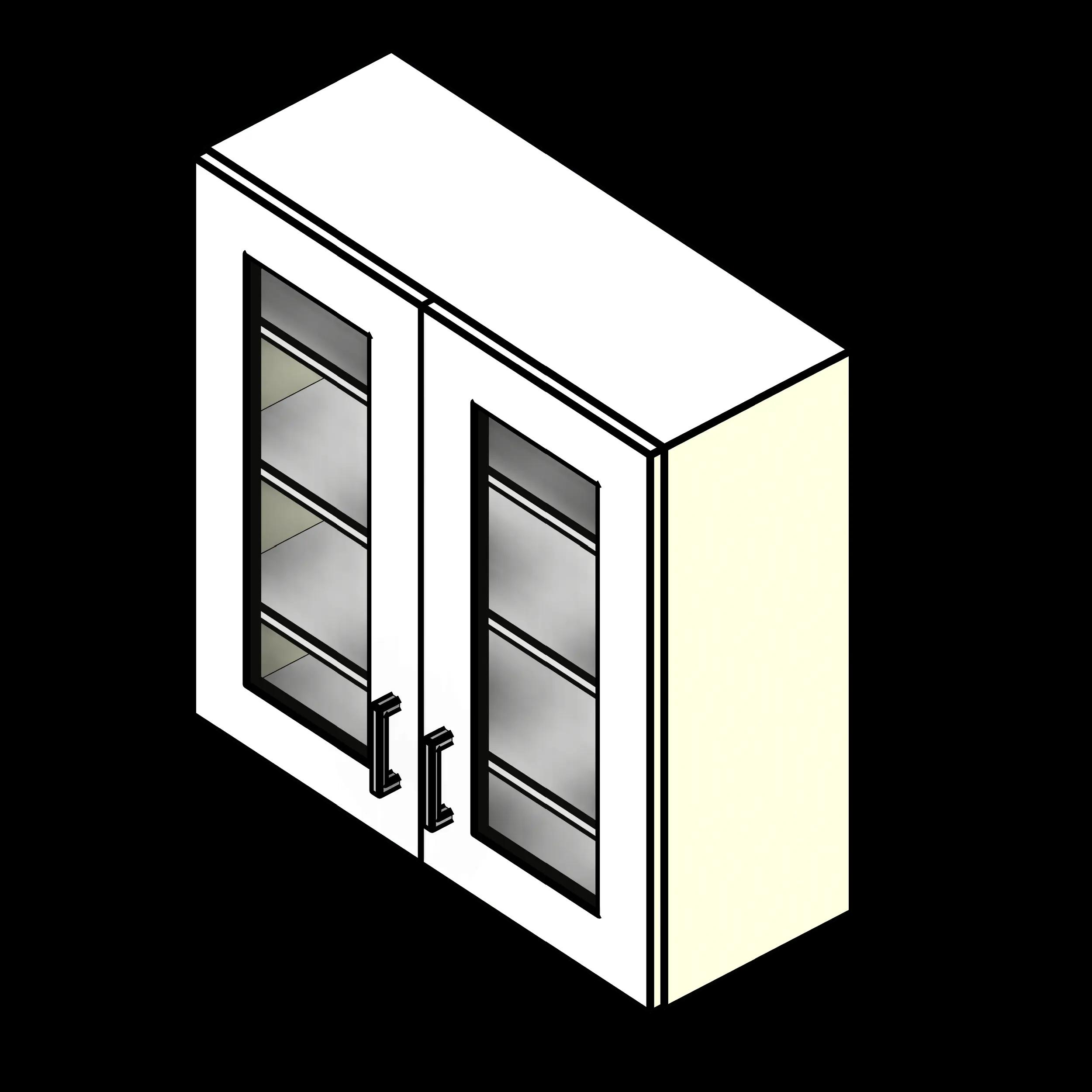 SSG Cabinet Lab Wall Cabinet PCS Glass Double Door Overlay
