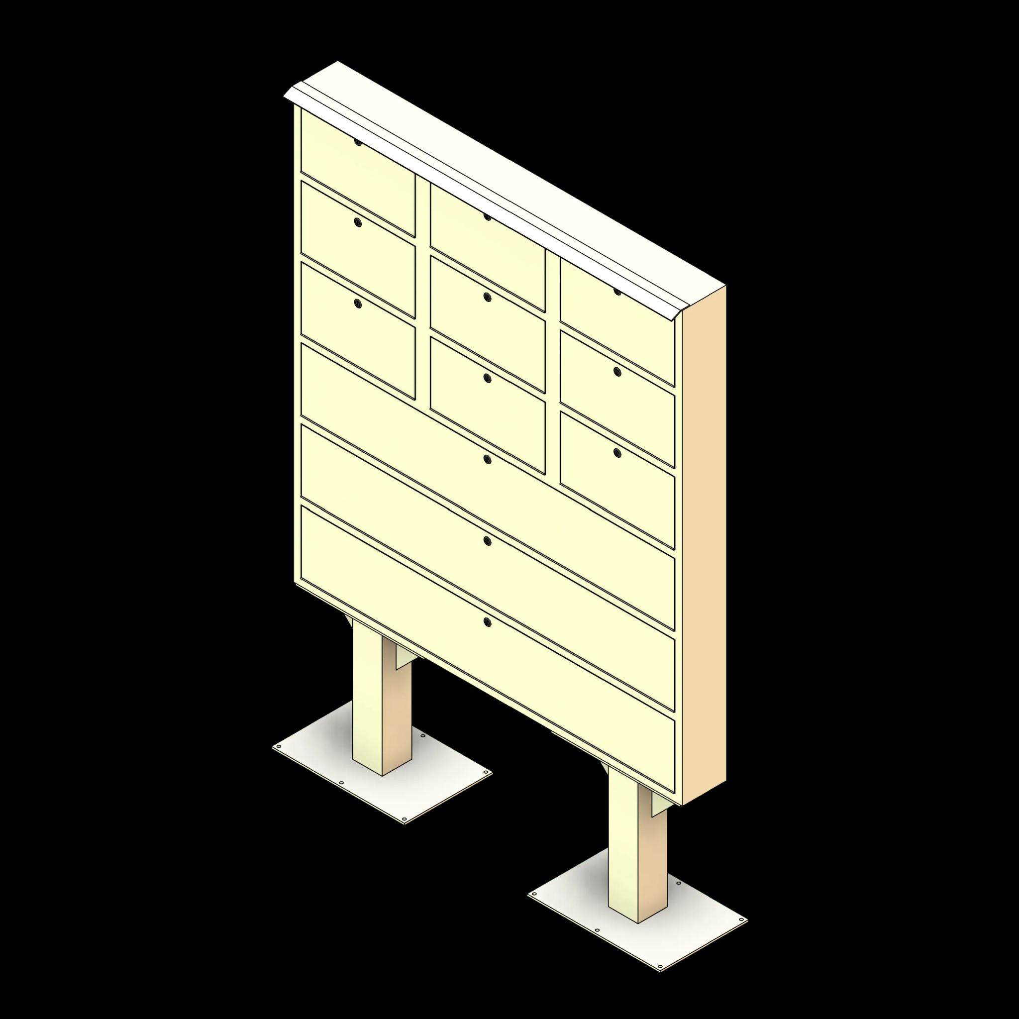 SSG Locker Outdoor Pistol Freestanding PCS 9 Pistol 3 Rifle