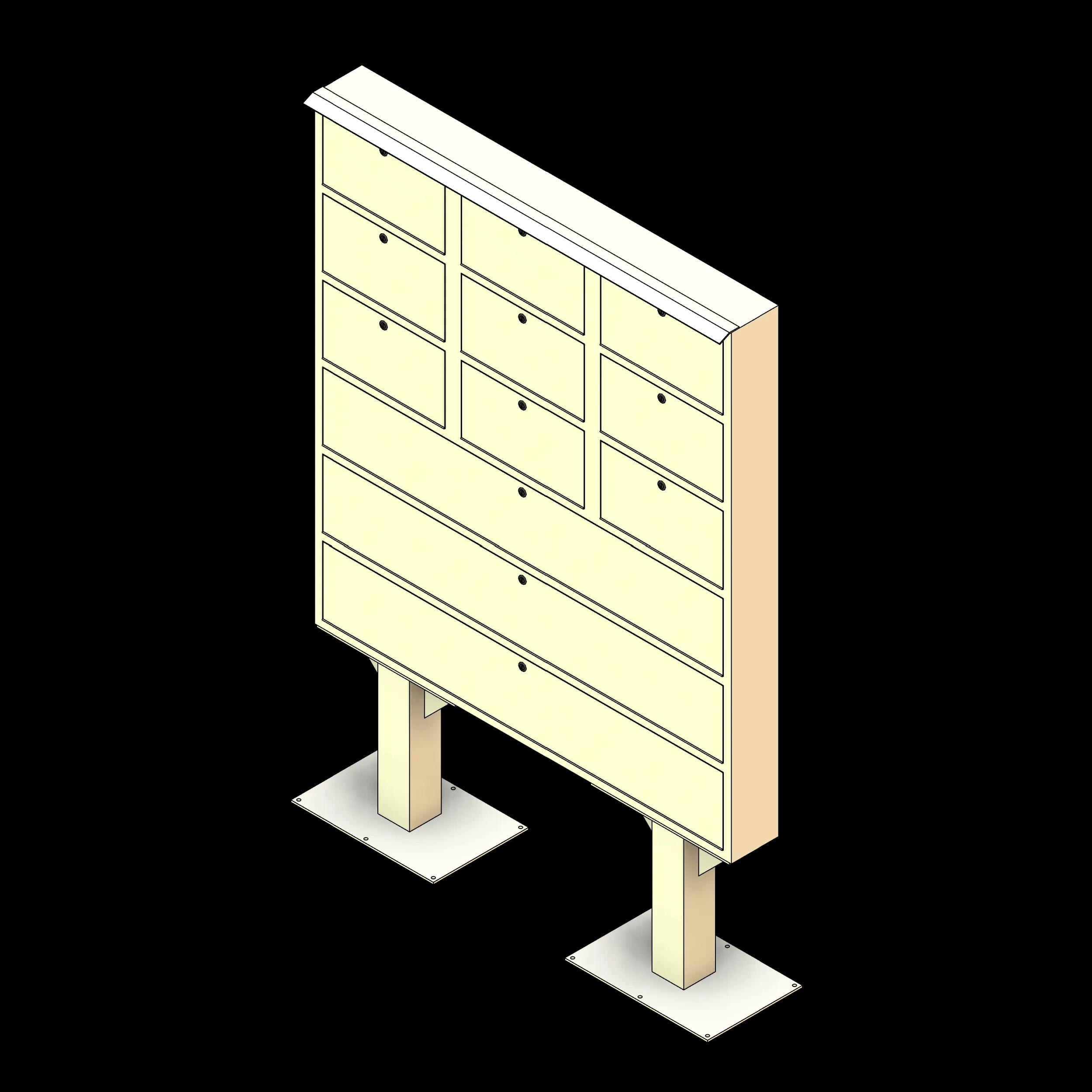 SSG Locker Outdoor Pistol Freestanding PCS 9 Pistol 3 Rifle