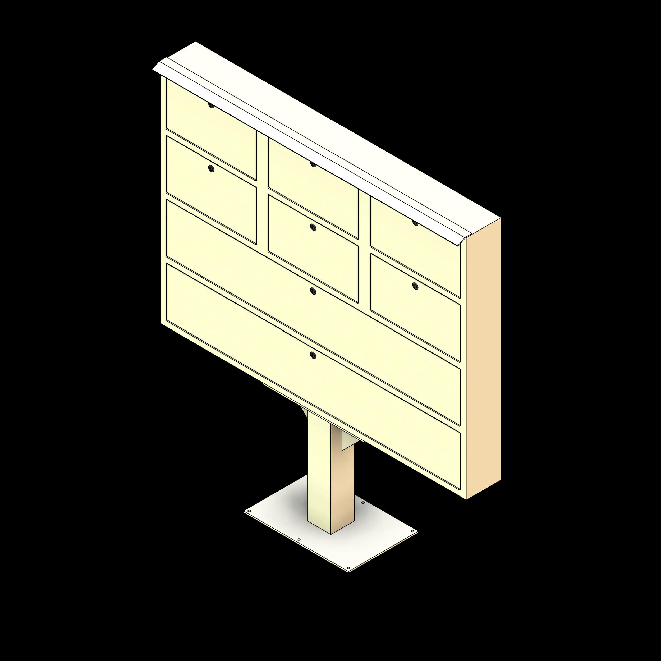 SSG Locker Outdoor Pistol Freestanding PCS 6 Pistol 2 Rifle