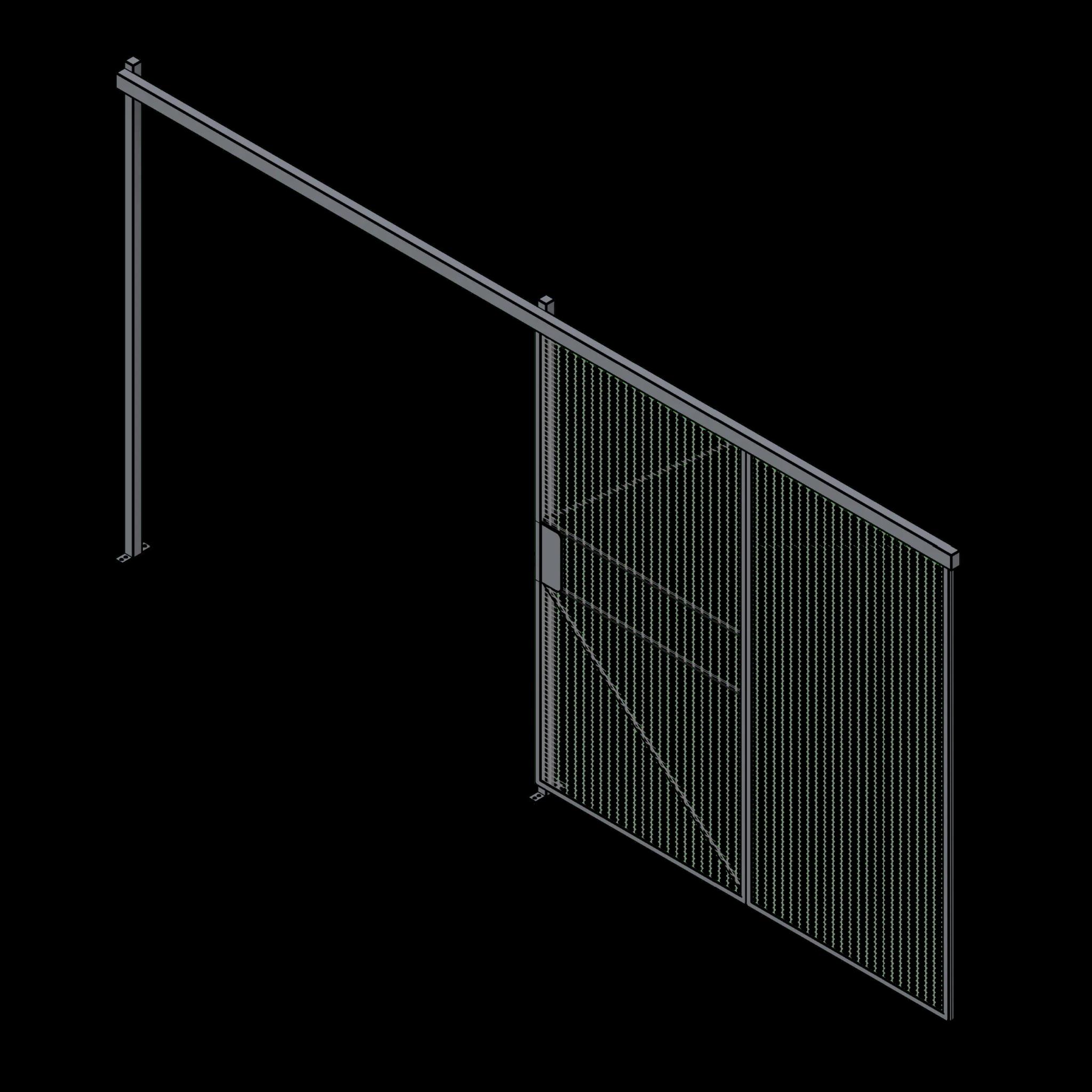 SSG Wire Partition Sliding Door WIR Open