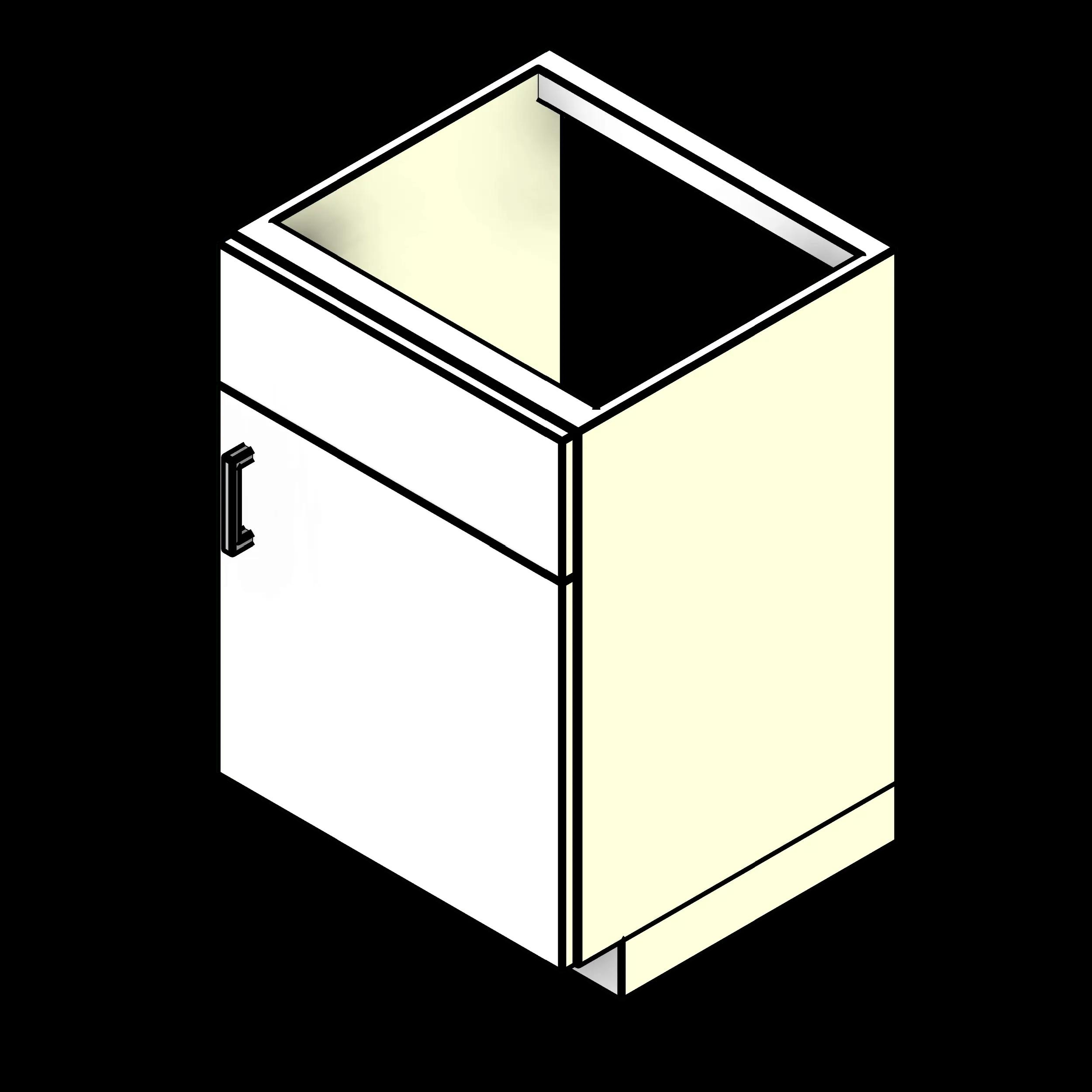  SSG Cabinet Lab Base Sink PCS Right Hinge 1 Door Overlay