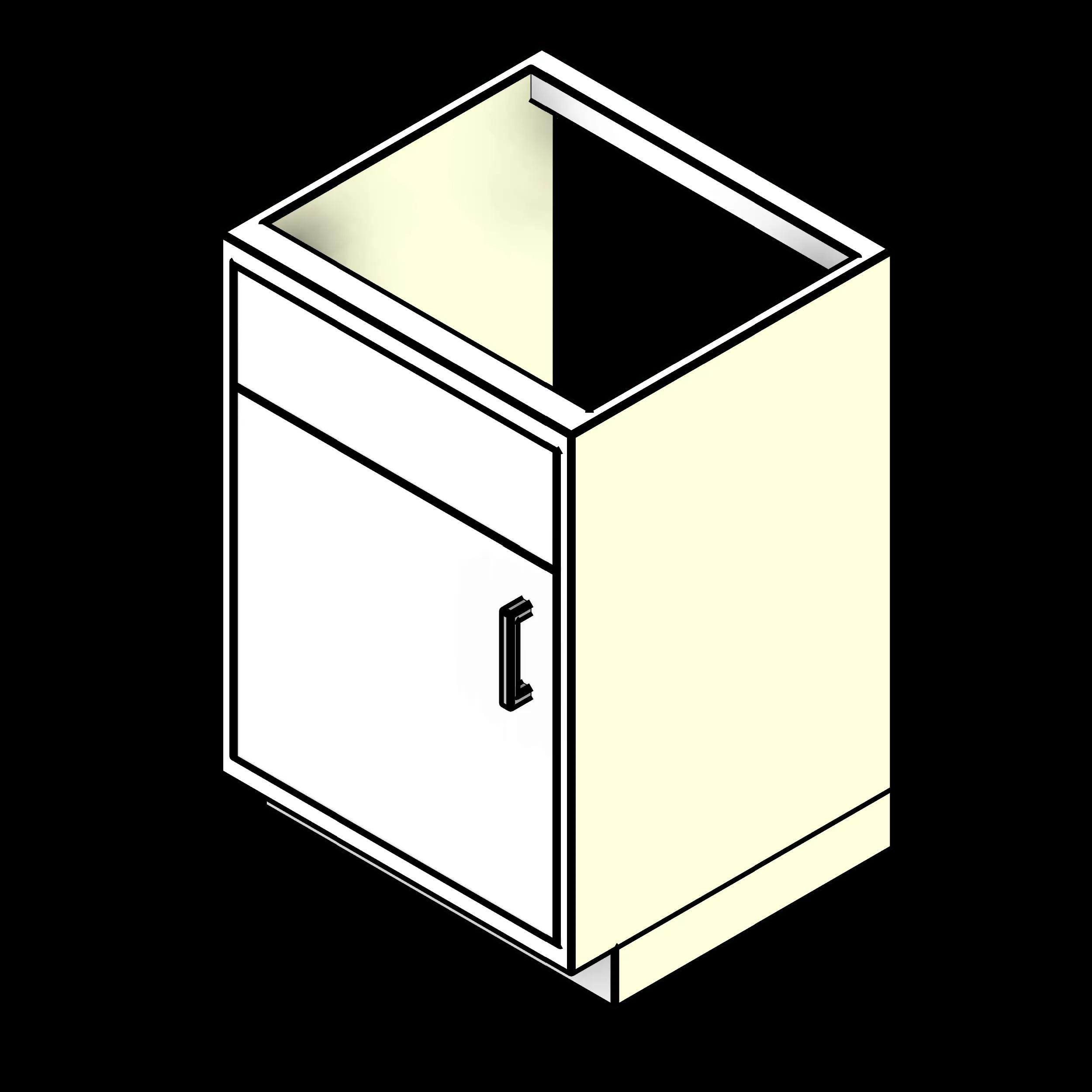  SSG Cabinet Lab Base Sink PCS Left Hinge 1 Door Inset