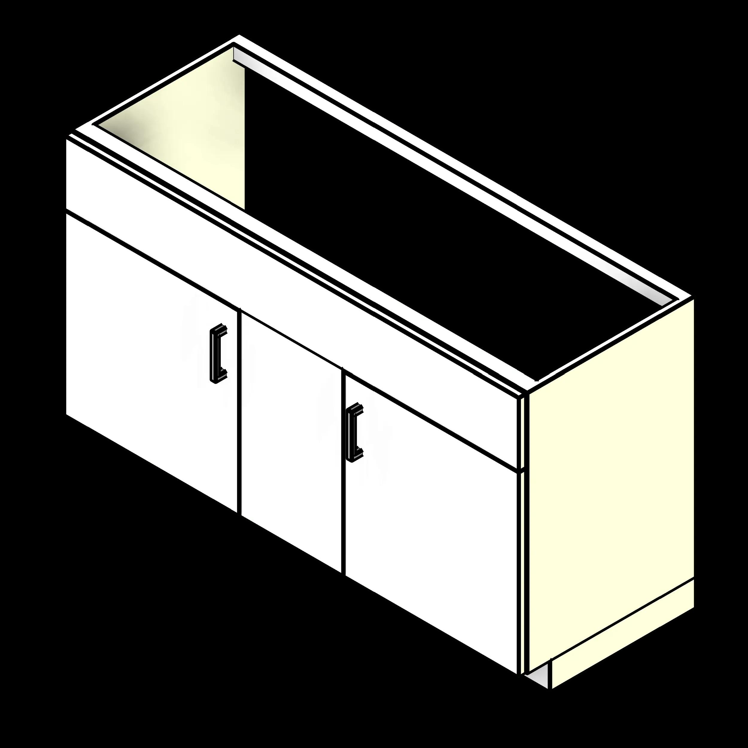 SSG Cabinet Lab Base Sink PCS Oversized 2 Door Overlay
